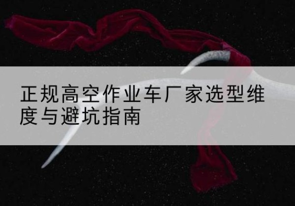 隆子高空作业车厂家-正规选型维度与避坑指南